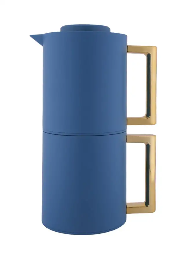 Deva 2-In-1 Coffee And Tea Vacuum Flask Blue/Gold 15cm