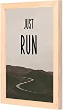 LOWHA just run Wall Art with Pan Wood framed Ready to hang for home, bed room, office living room Home decor hand made wooden color 23 x 33cm By LOWHA