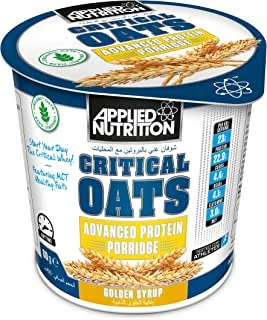 Applied Nutrition Critical Oats Protein Porridge 60g is the perfect on-the-go breakfast or snack - Golden Syrup flavor