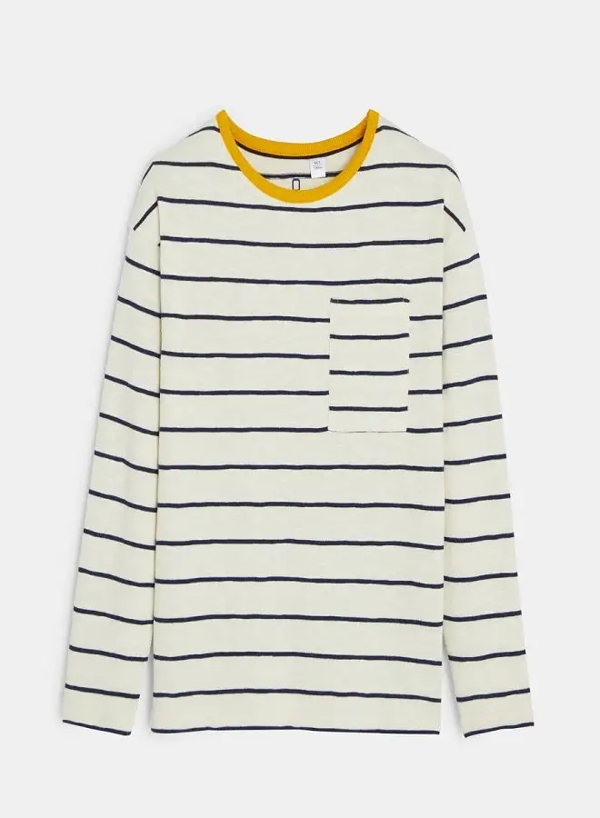 Okaidi Striped T-Shirt White