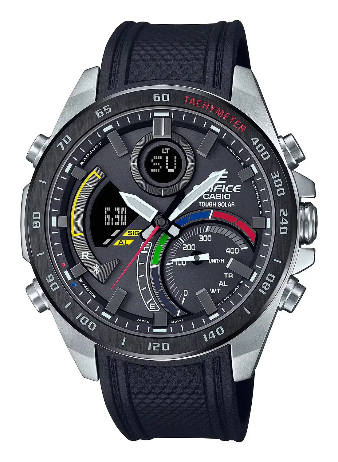 كاسيو ساعة يد رجالية أنالوج+رقمية ستانلس ستيل ECB-900MP-1ADF - 42 ملم
