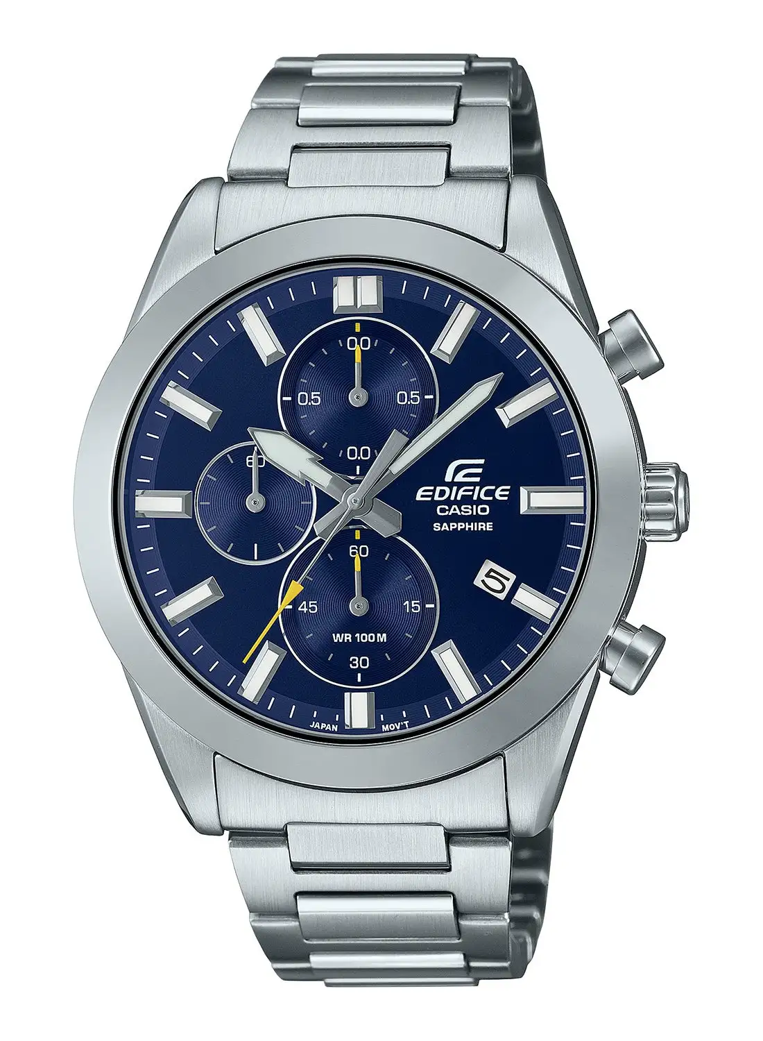 CASIO Men's Analog Stainless Steel Wrist Watch EFB-710D-2AVUDF - 42 Mm