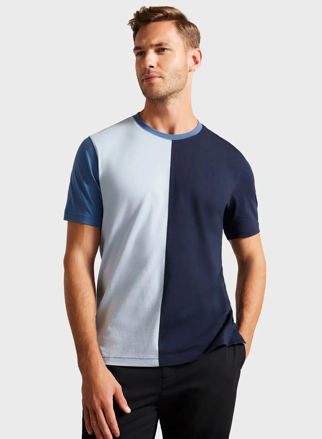Ted Baker Color Block Crew Neck T-Shirt