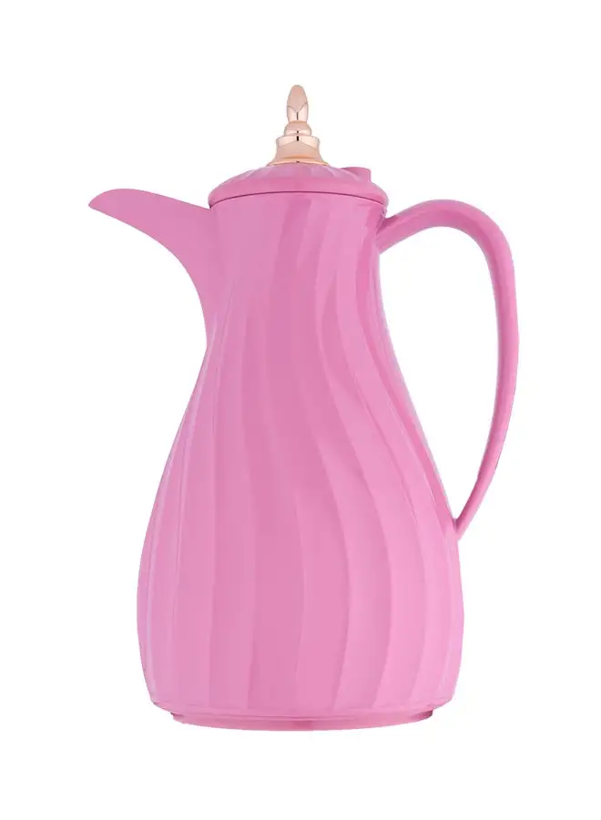 قارورة مفرغة من فلورا للقهوة والشاي باللون الأرجواني الوردي