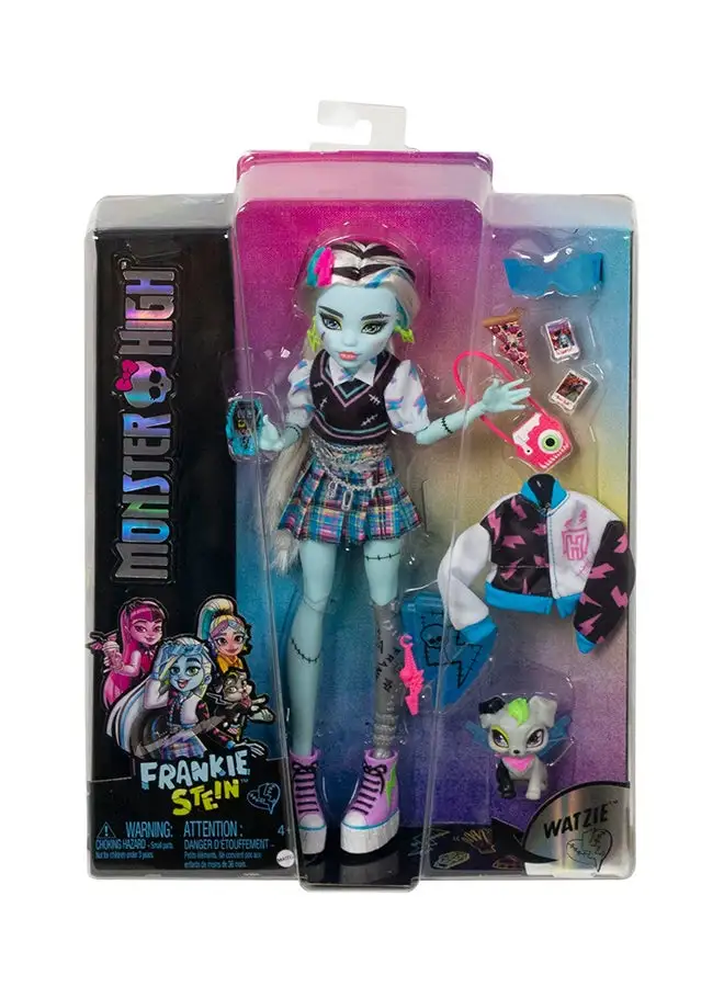 MONSTER HIGH Monster High Frankie Stein Doll With Pet And Accessories