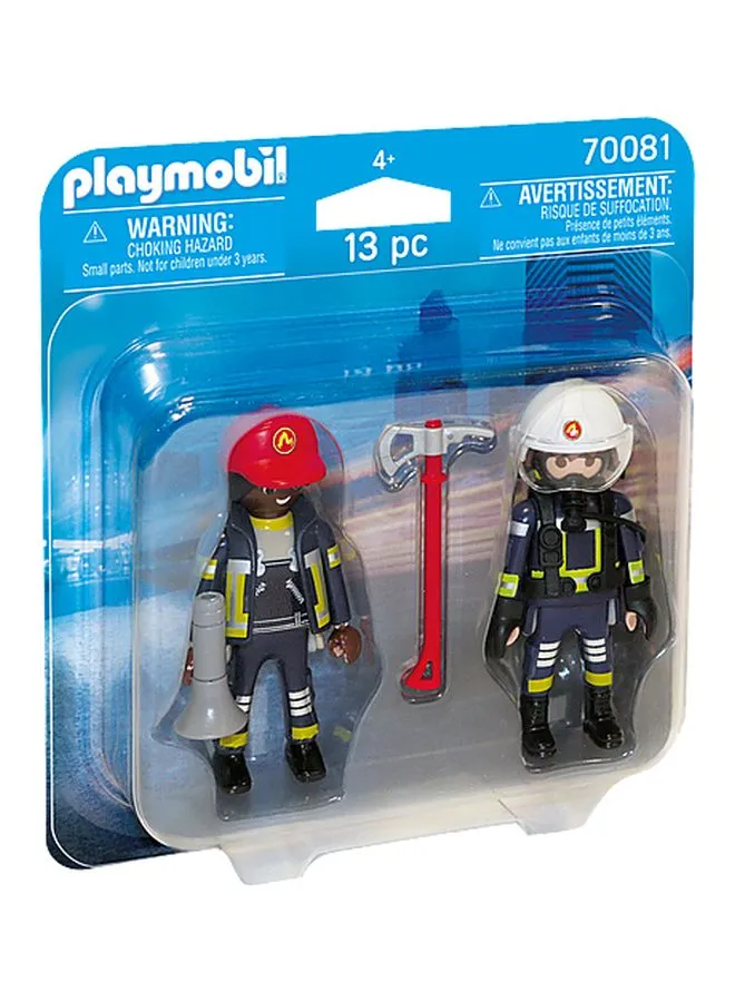Playmobil 13-Piece Rescue Firefighters Playset 15x15x5cm