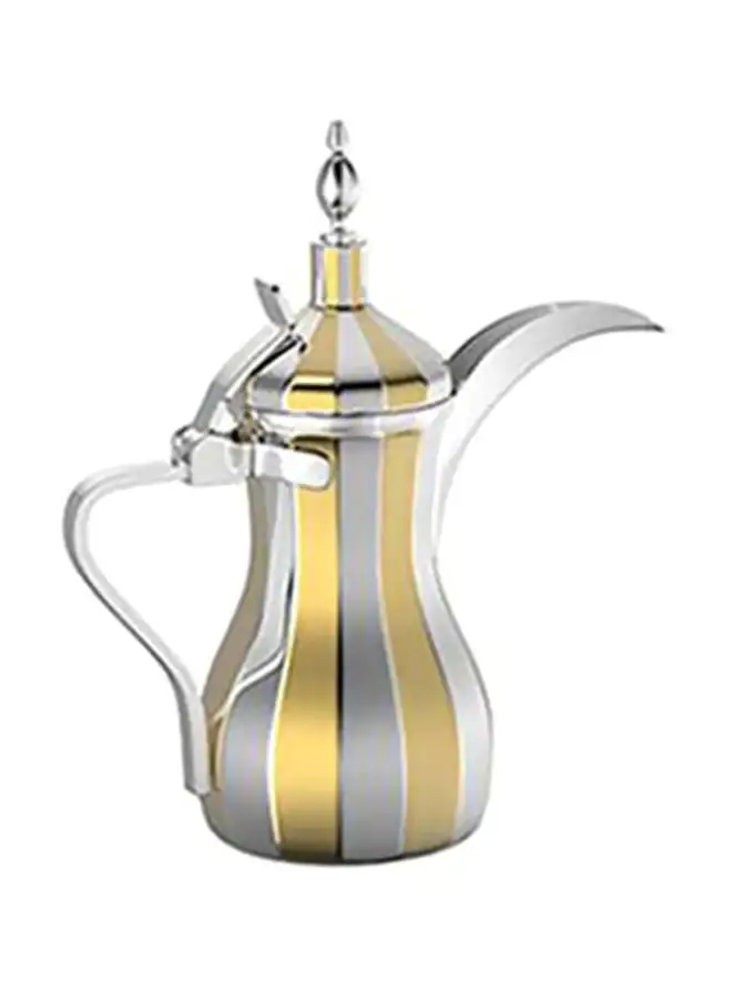 Alsaif Stainless Steel Dallah Chrome/Gold