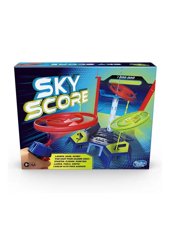 HASBRO - GAMING Sky Score Game Launch and Score Game مع الدوارات للأطفال من سن 8 سنوات فما فوق لشخصين