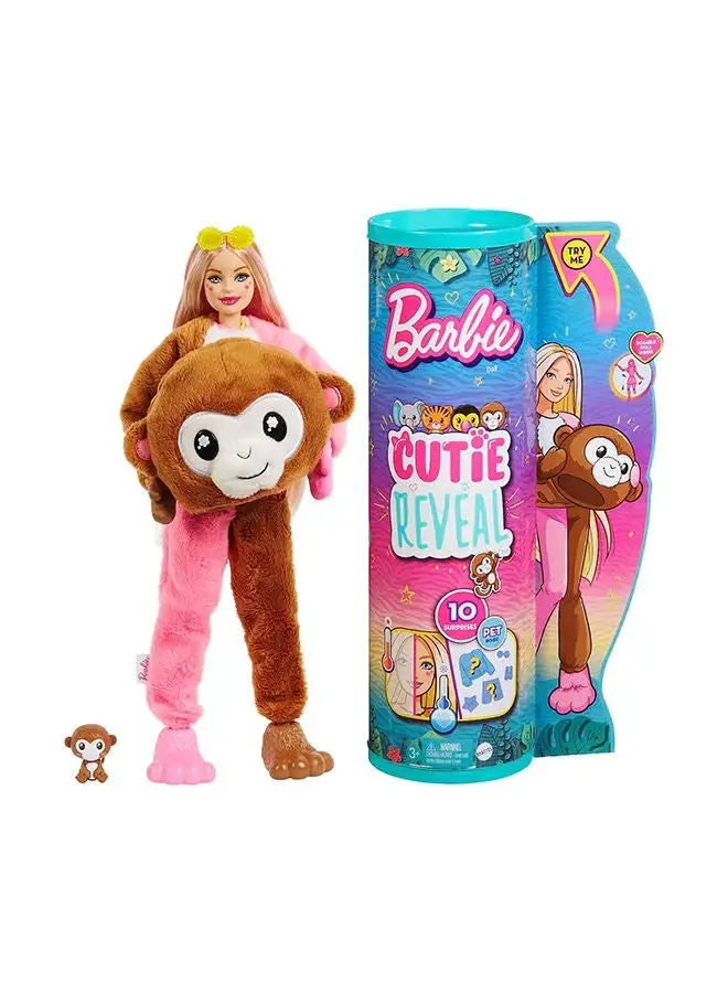 Barbie Barbie®️ Cutie تكشف عن سلسلة Barbie Jungle Friends - القرد