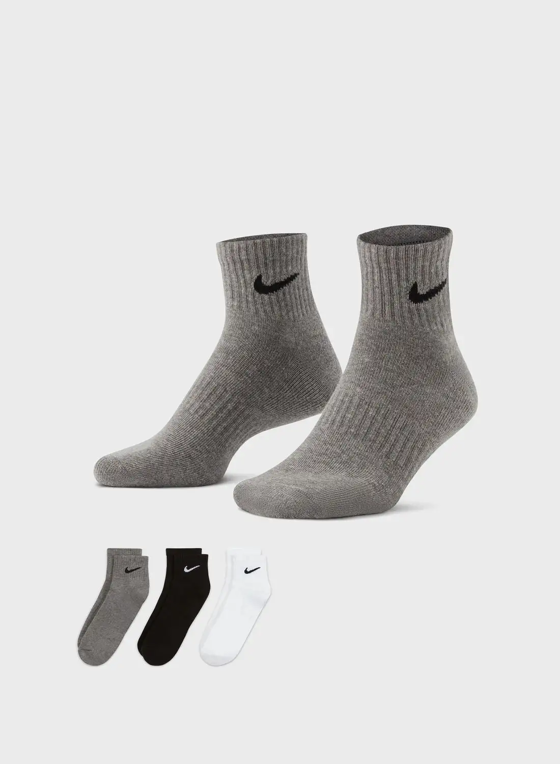 Nike 3 Pack Everyday Cushion Ankle Socks