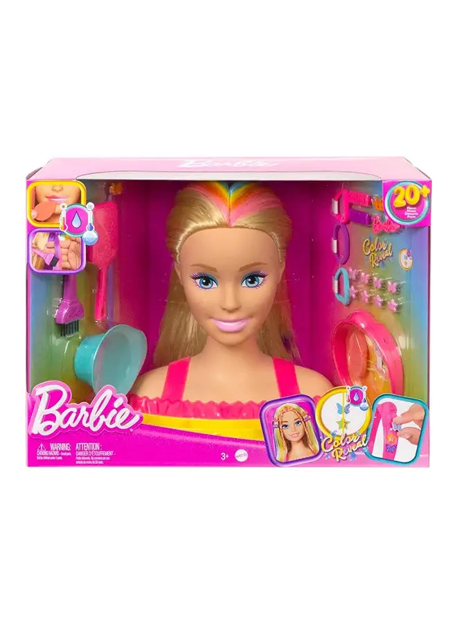 Barbie Barbie Neon Rainbow Deluxe Styling Head  Blonde Hair