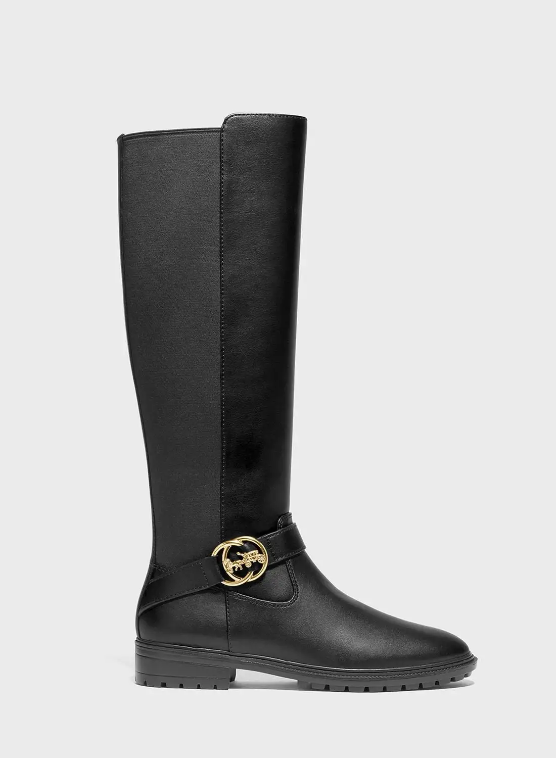 COACH Buckle Detailed Knee Boots
