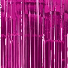 Bright Pink Metallic Curtain 8ft