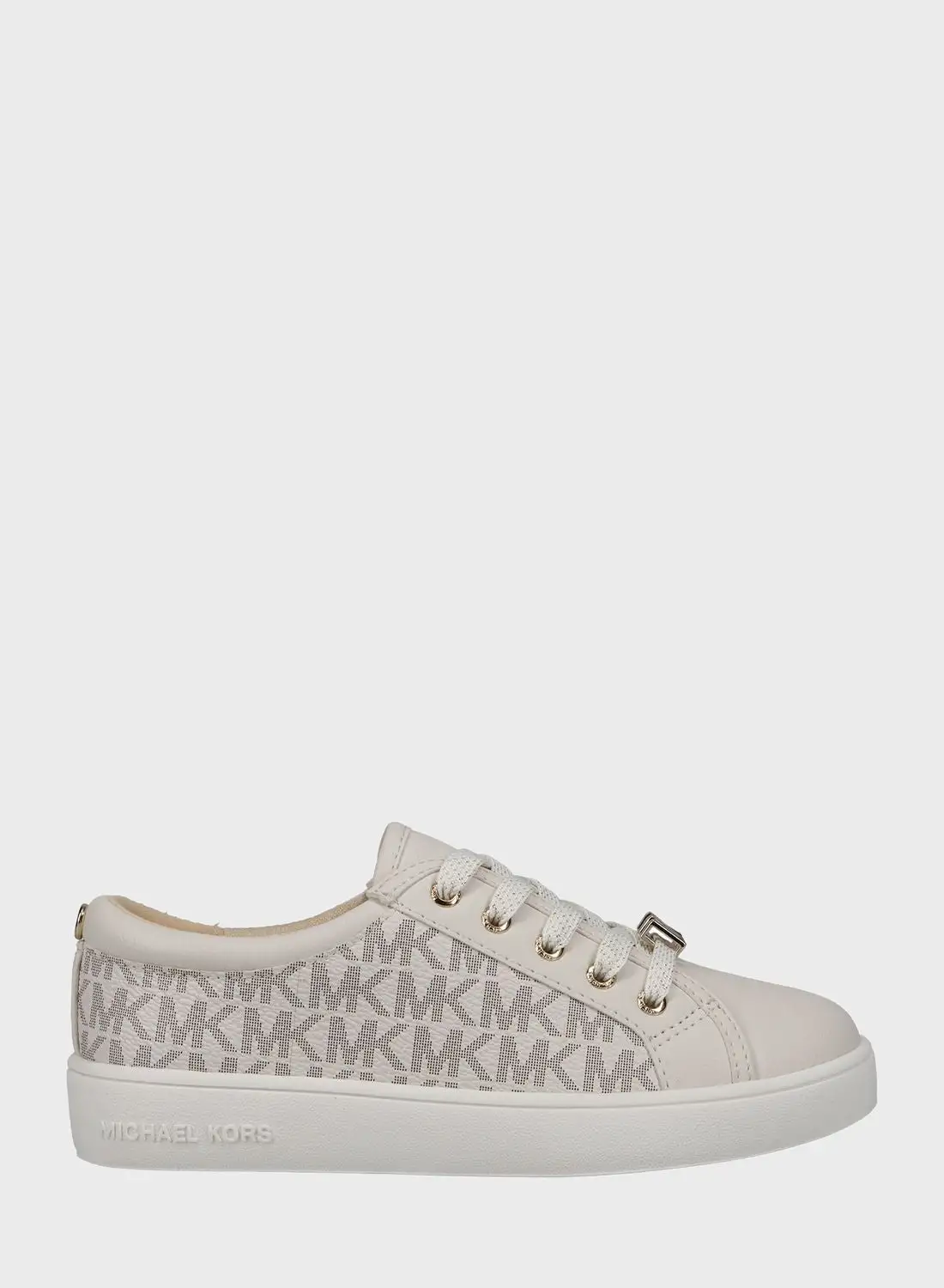 Michael Kors Youth Jem Monogram Low Top Lace Up Sneakers