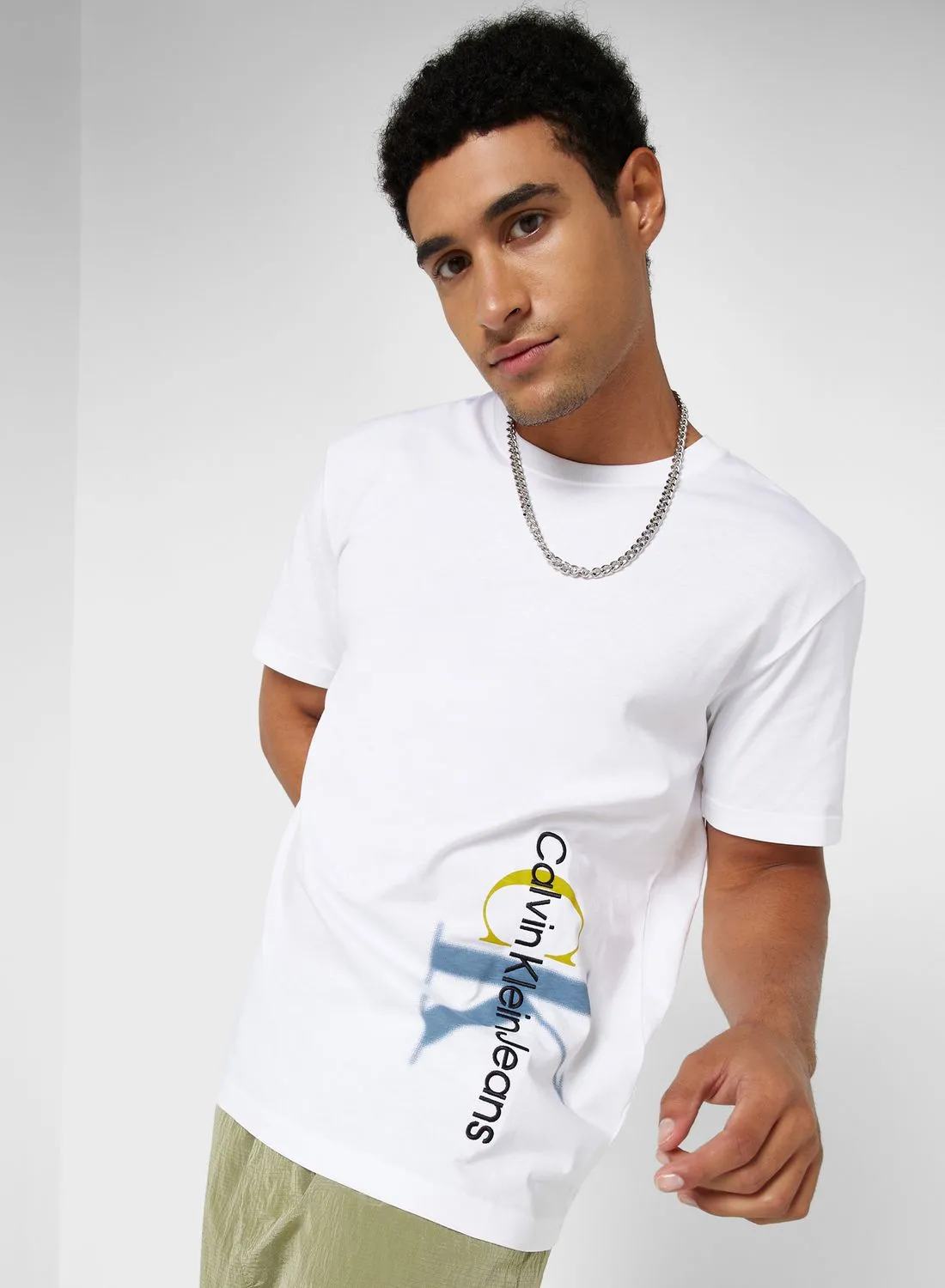 Calvin Klein Jeans Mono Logo Crew Neck T-Shirt