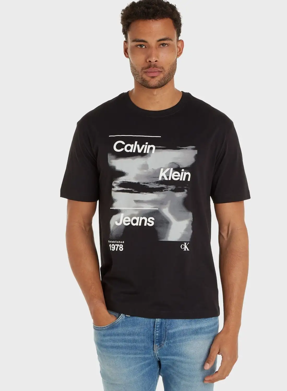 Calvin Klein Jeans Graphic Crew Neck T-Shirt