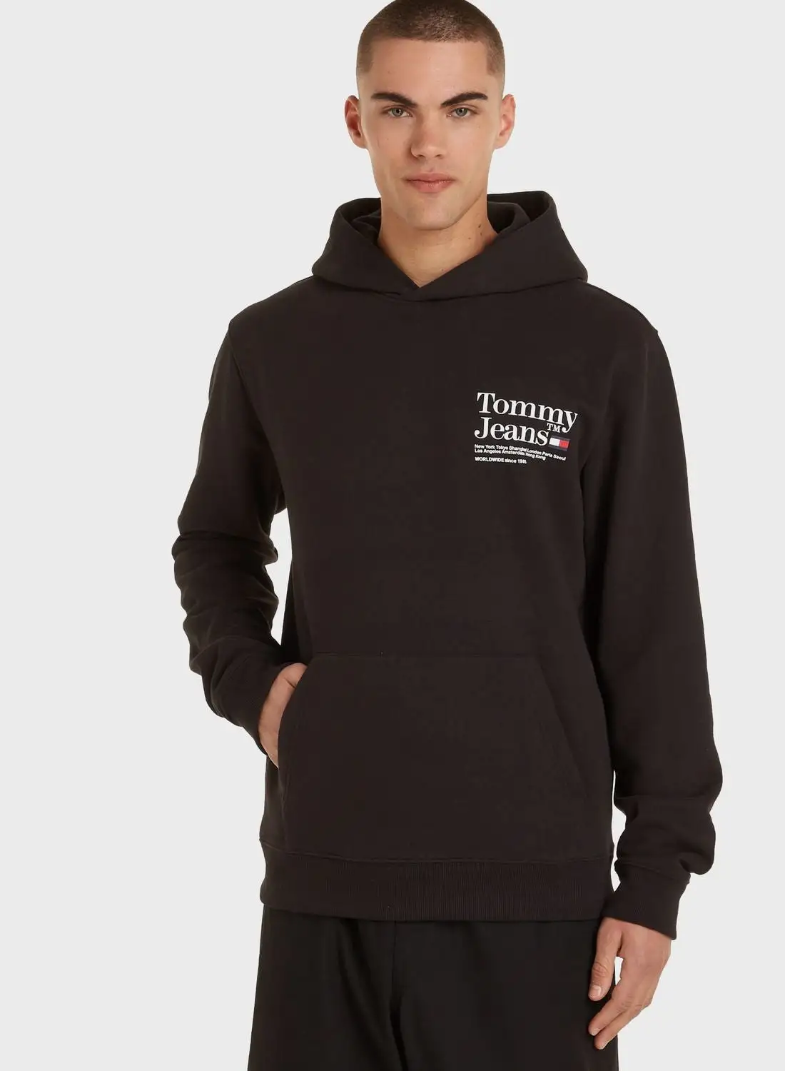 TOMMY JEANS Text Print Modern Hoodie