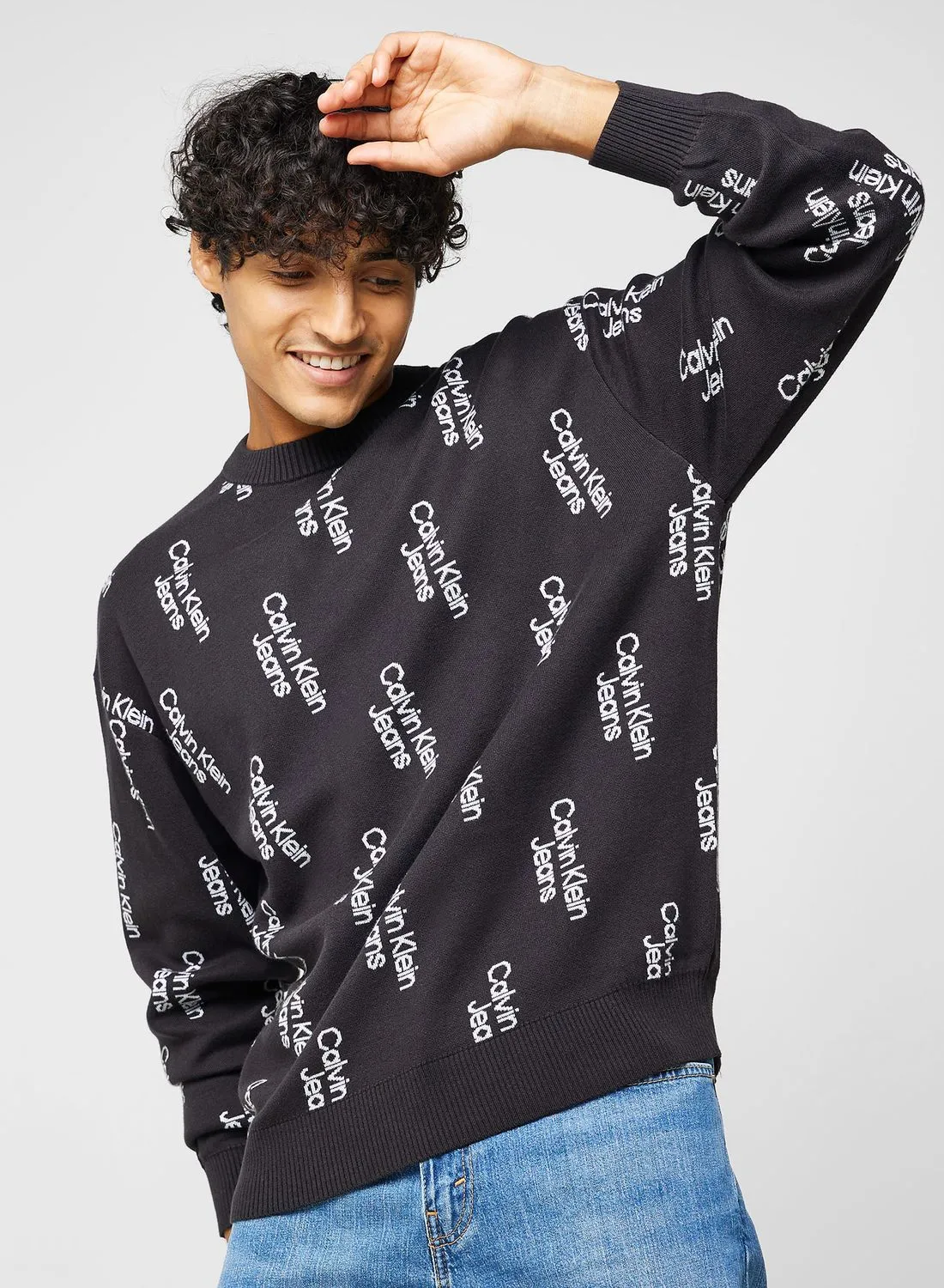 Calvin Klein Jeans Stacked Logo Aop Sweater