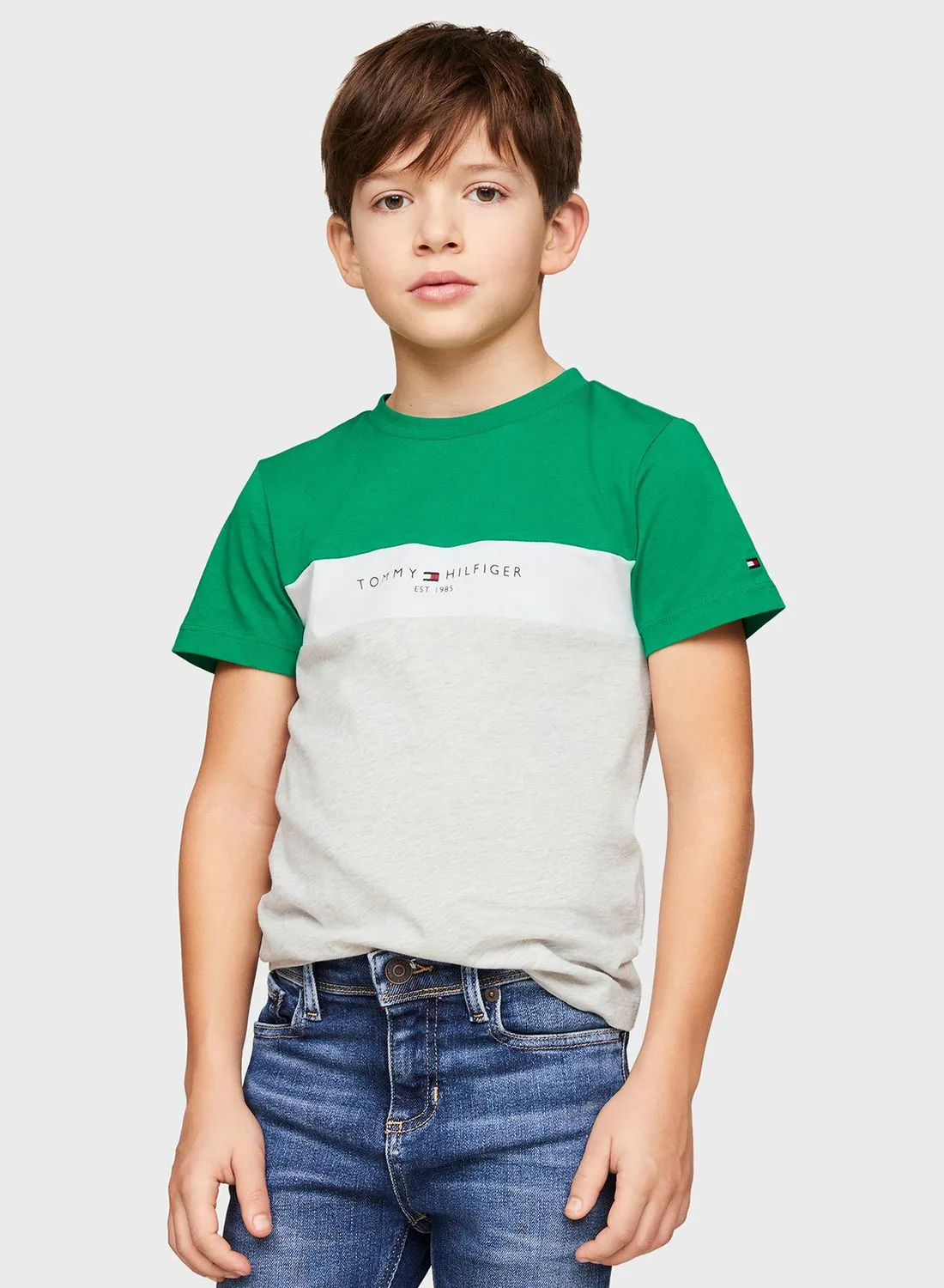 TOMMY HILFIGER Kids Color Block T-Shirt