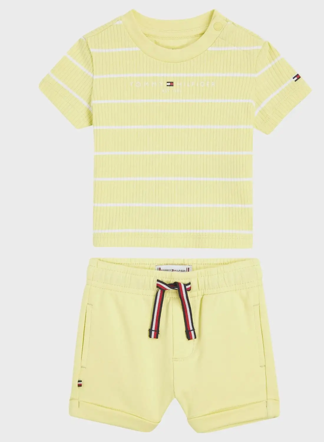 TOMMY HILFIGER Infant Striped T-Shirt & Shorts Set