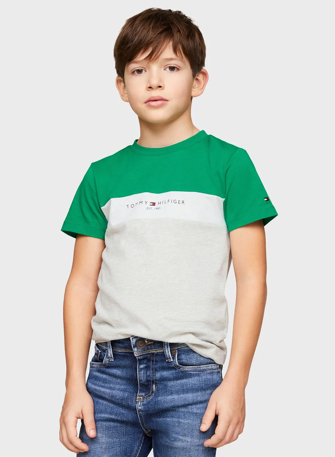 TOMMY HILFIGER Youth Color Block T-Shirt
