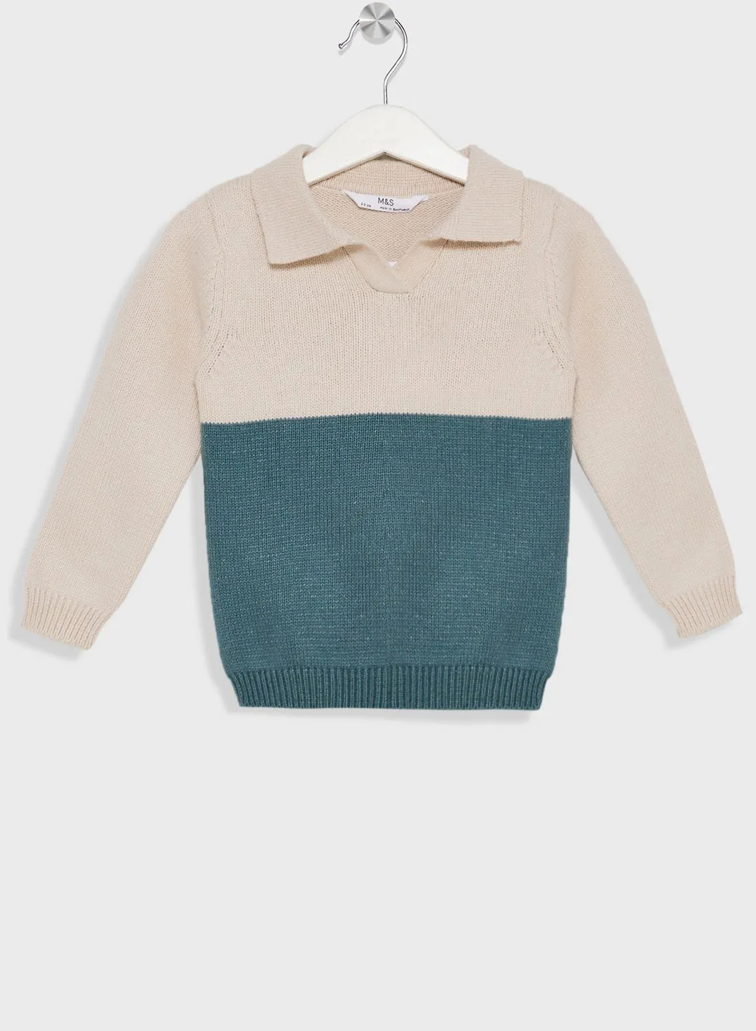 Marks & Spencer Kids Color Block Knitted Sweater