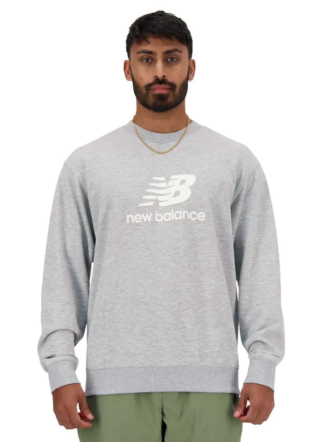 New Balance Stacked Logo French Terry Sweatshirt