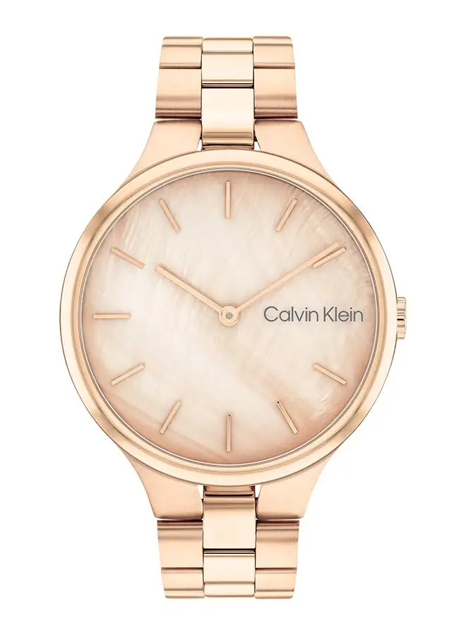 CALVIN KLEIN Women's Analog Round Shape Stainless Steel Wrist Watch 25200427 - 38 Mm
