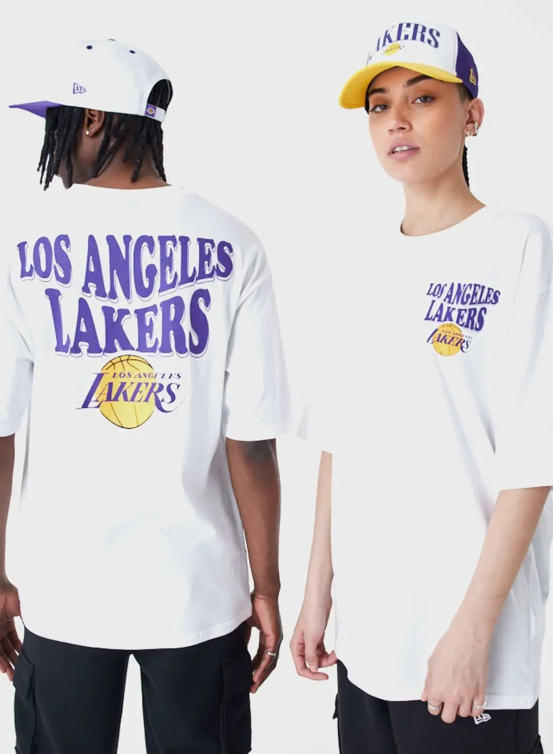 تي شيرت NEW ERA Los Angeles Lakers كبير الحجم