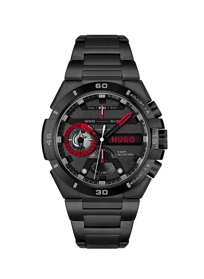 HUGO BOSS Men's Analog Round Shape Stainless Steel Wrist Watch 1530339 - 46 Mm