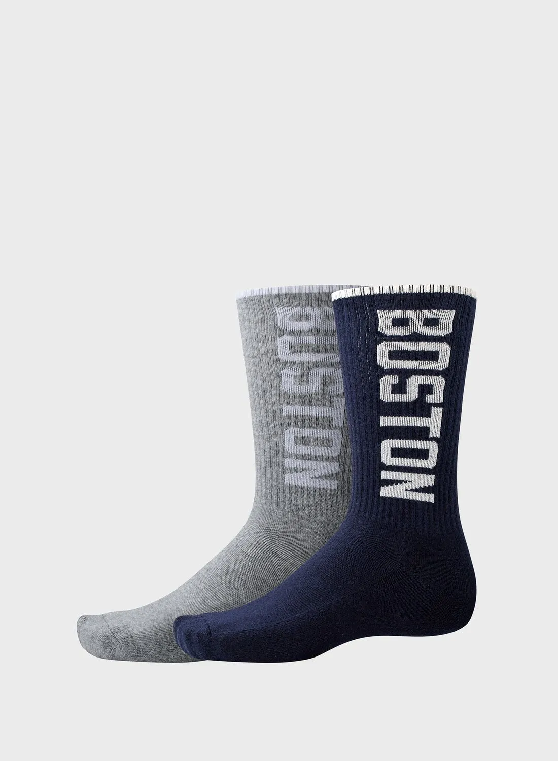 New Balance 2 Pack Boston Crew Socks