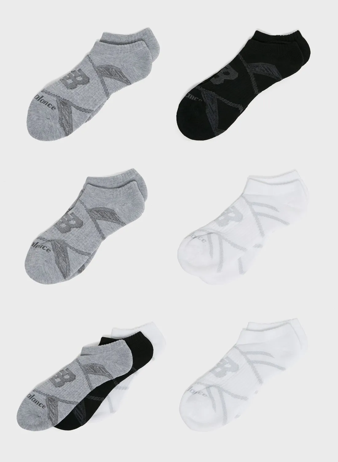 New Balance 3 Pack No Show Cushion Socks