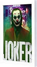 LOWHA Joker face green smok Wooden Framed Decorative Wall Art Painting White Frame 23x33x2cm By LOWHA