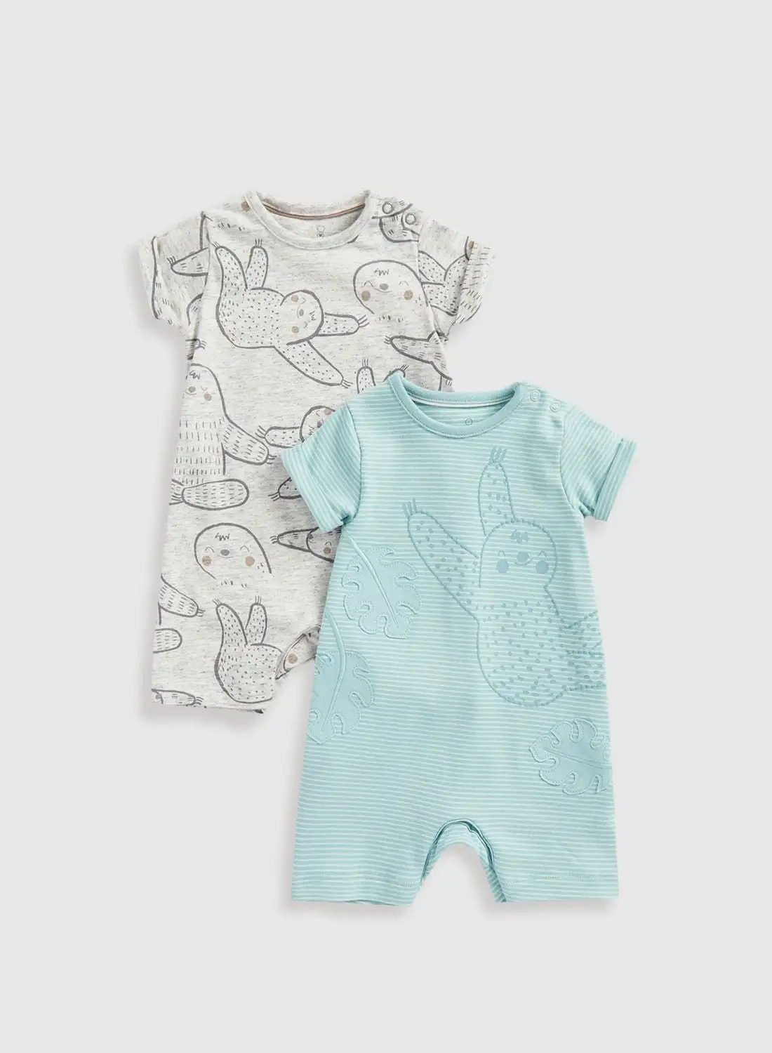 mothercare Kids 2 Pack Printed Rompers
