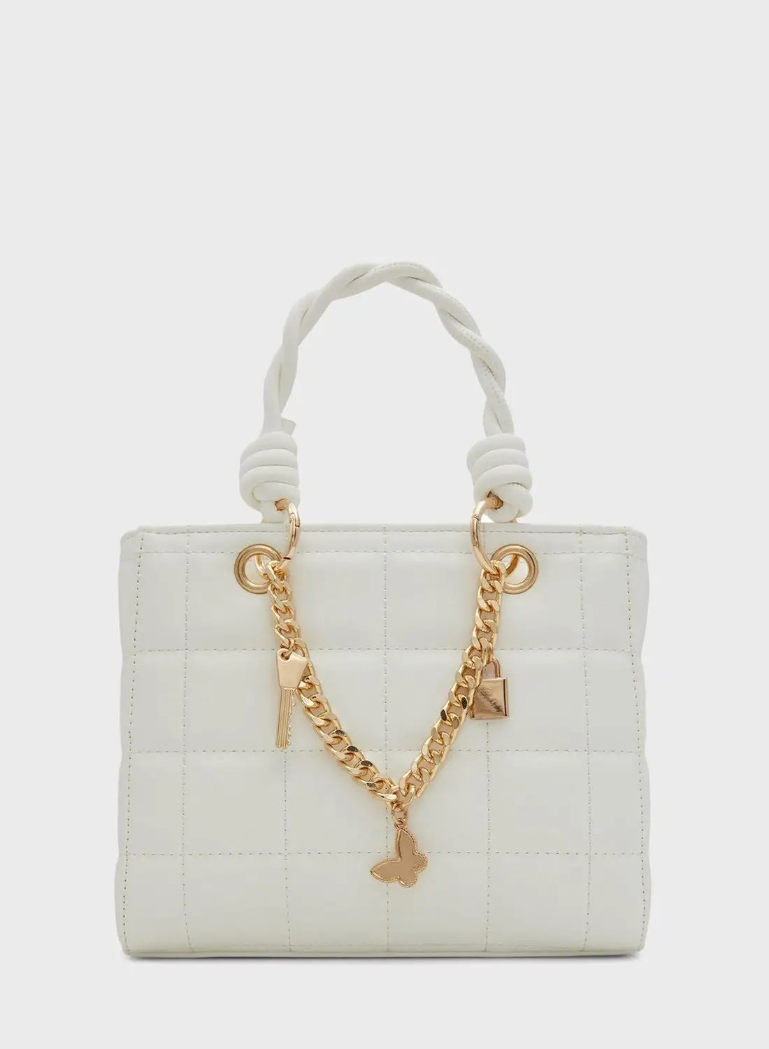 CALL IT SPRING Howitiss Top Handle Chain Detail Tote