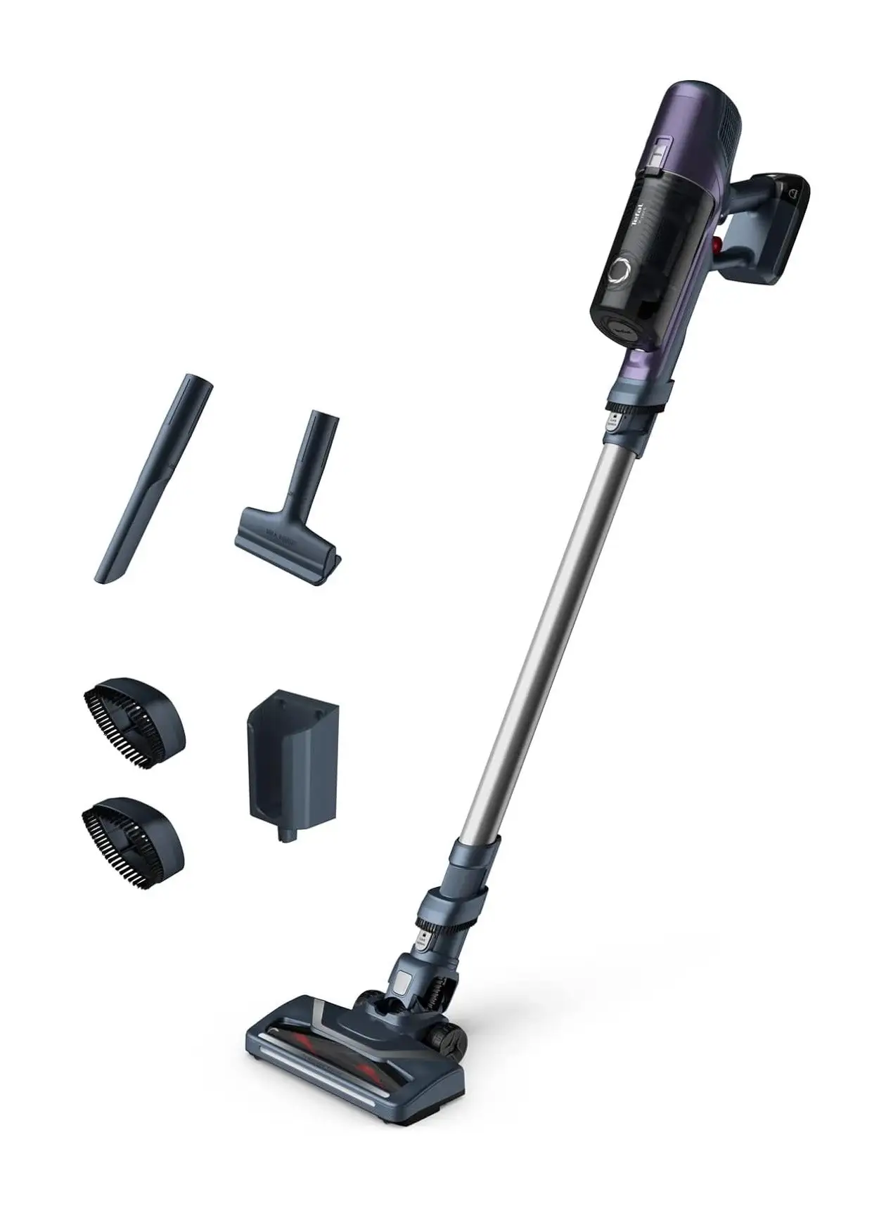 Tefal Cordless Stick Vacuum Cleaner 0.55L Dust Container Allergy Kit 100 W TY6837HO Purple/Grey
