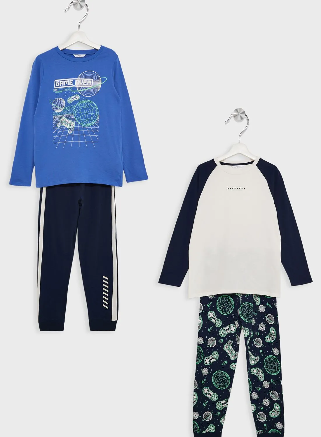 Marks & Spencer Youth 2 Pack Printed T-shirt and Pyjama Set