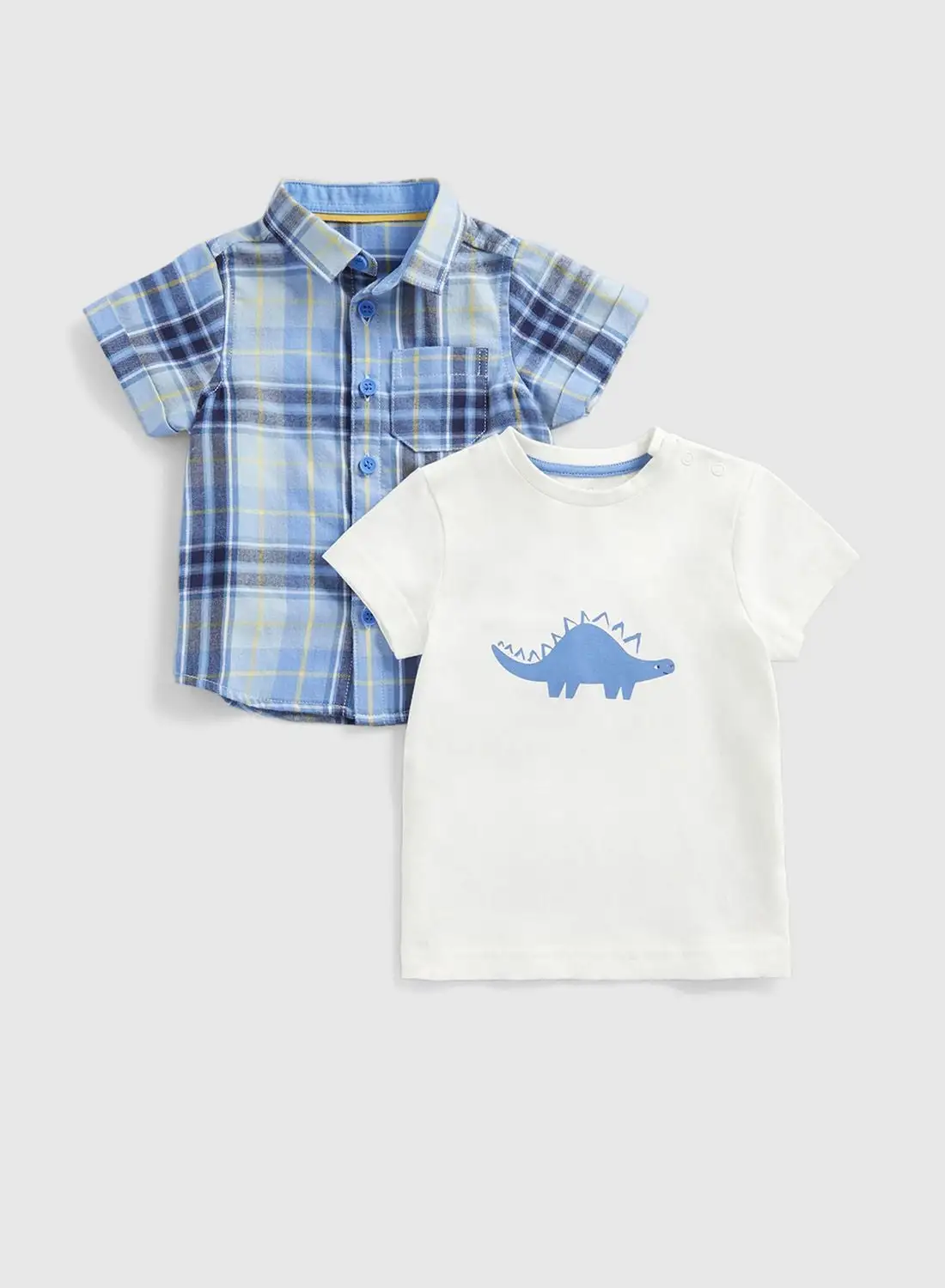 mothercare Kids Checked Shirt & T-Shirt Set