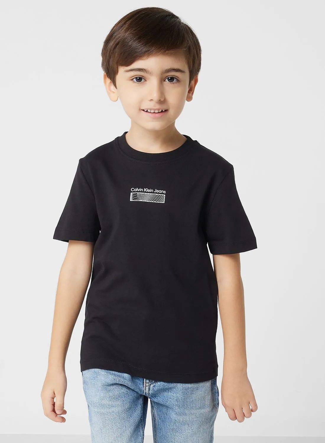 Calvin Klein Jeans Youth Wave Print T-Shirt