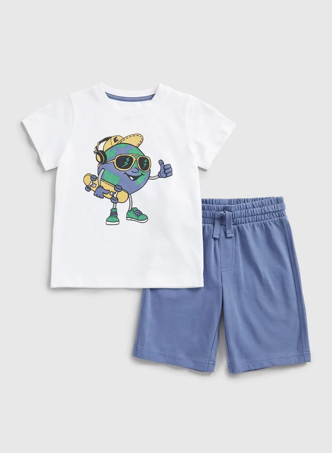 mothercare Kids Graphic T-Shirts & Shorts Set