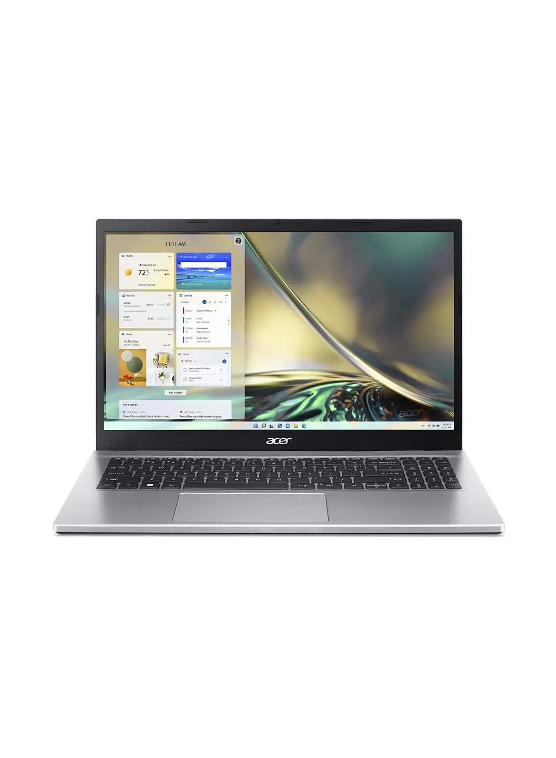Acer Aspire 3 A314 Notebook With 14-Inch Display, AMD Ryzen 7-5700U Octa Core Up To 4.30GHz/16GB DDR4 RAM/512GB SSD Storage/AMD Radeon Graphics/Windows 11 Home English/Arabic Pure Silver