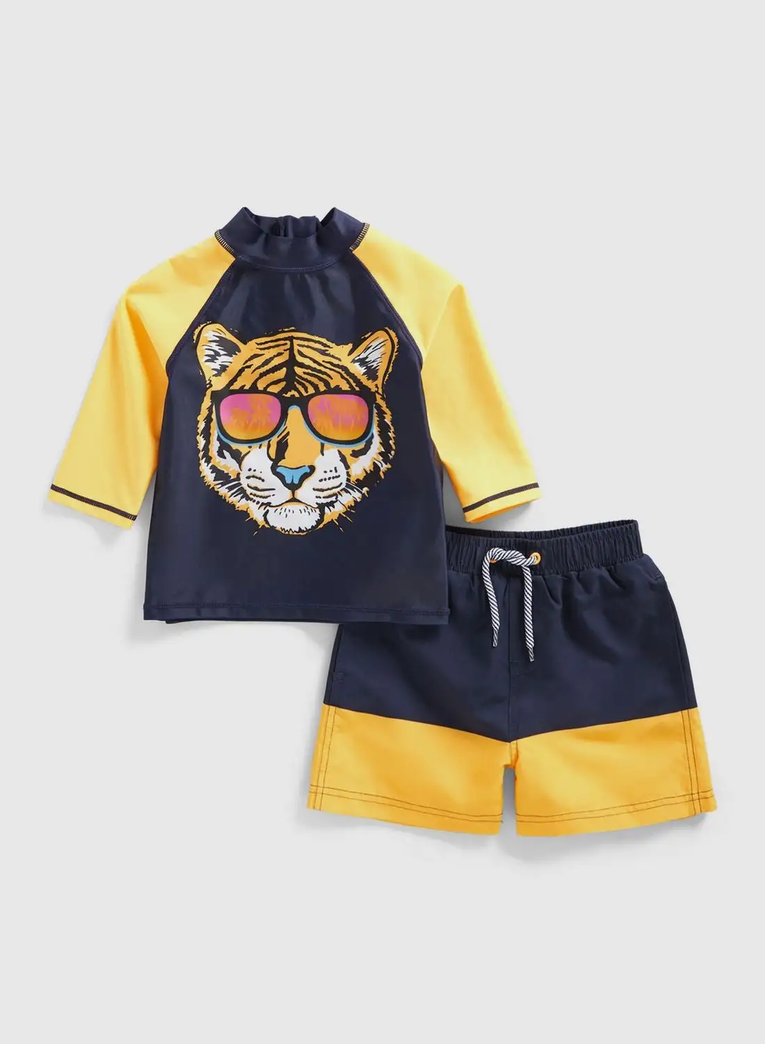 mothercare Kids Tiger Printed T-Shirt & Shorts Set