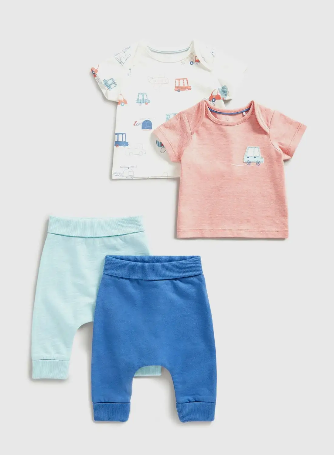 mothercare Kids 2 Pack Printed T-Shirt & Sweatpants Set