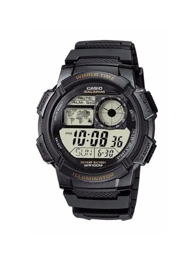CASIO Men's Youth Series Water Resistant Digital Watch AE-1000W-1AVDF - 44 mm - Black