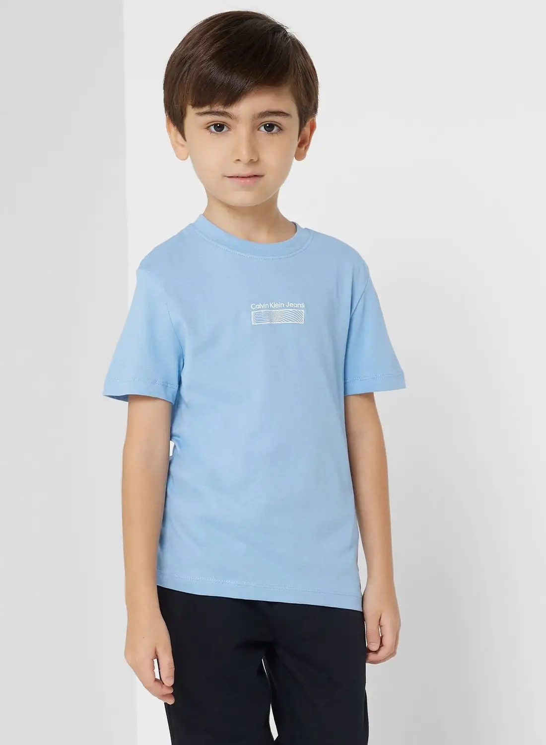 Calvin Klein Jeans Youth Wave Print T-Shirt