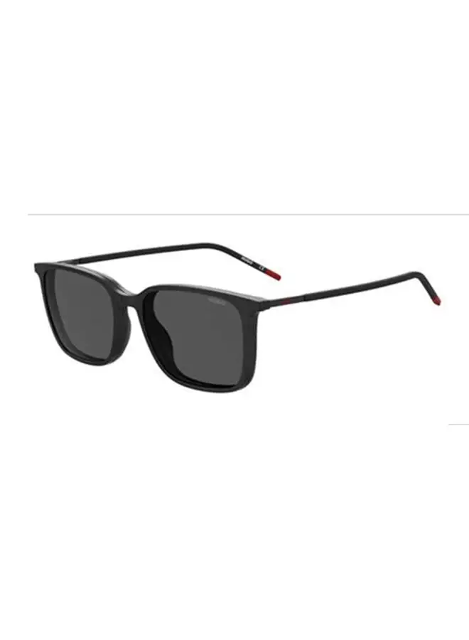 HUGO نظارة شمسية مستطيلة للحماية من الأشعة فوق البنفسجية للرجال - HG 1270/CS GRAY 53 مقاس العدسة: 53 ملم رمادي