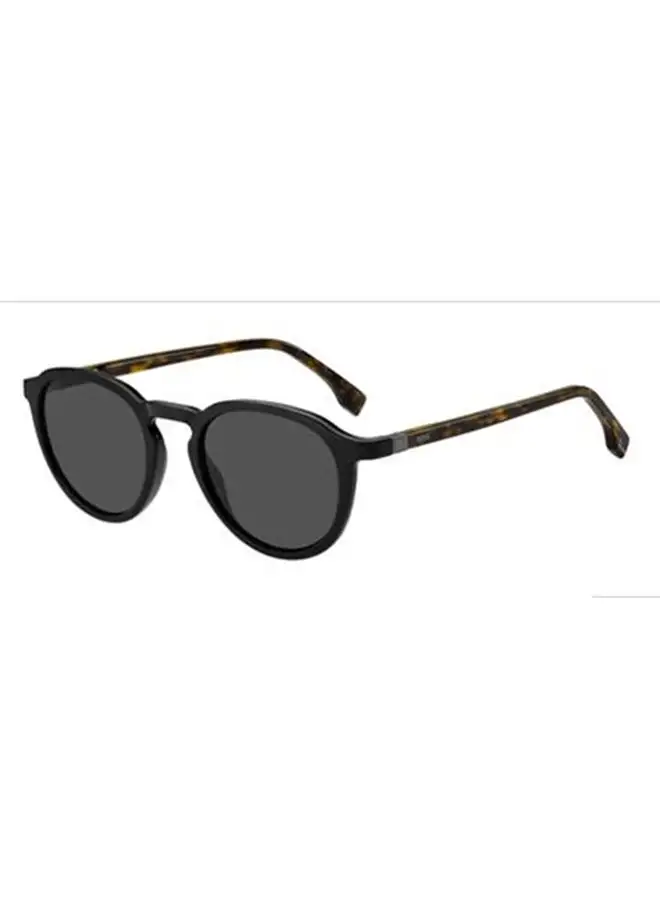 HUGO BOSS نظارات شمسية للرجال للحماية من الأشعة فوق البنفسجية - BOSS 1491/S GRAY 51 مقاس العدسة: 51 ملم رمادي