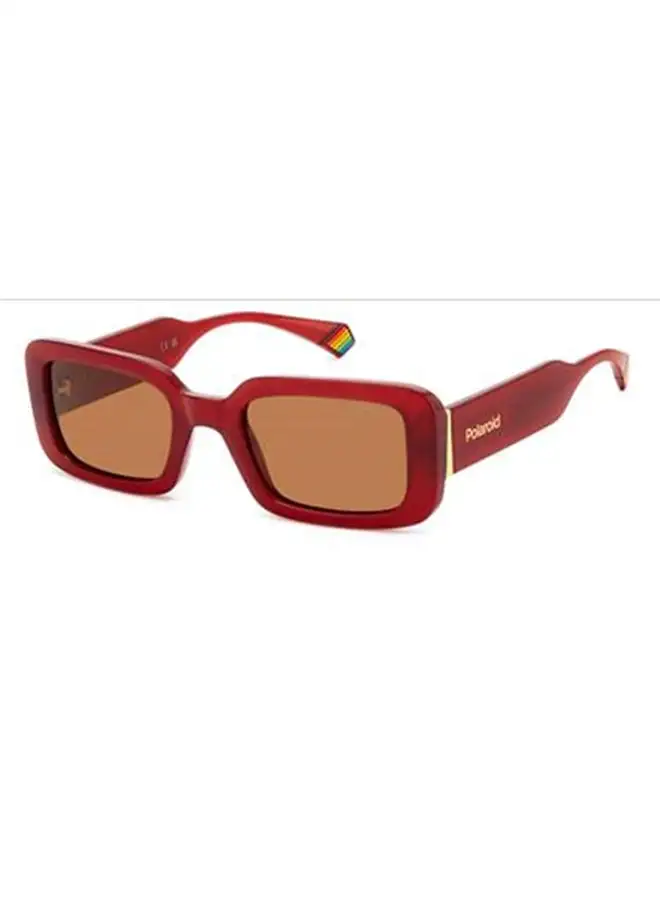 Polaroid Women's UV Protection Rectangular Sunglasses - PLD 6208/S/X BROWN 52 Lens Size: 52 Mm Brown