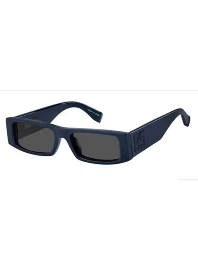 نظارة شمسية تومي هيلفيغر مستطيلة الشكل للحماية من الأشعة فوق البنفسجية للجنسين - Tj 0092/S Blue 18 - مقاس العدسة: 31.1 ملم