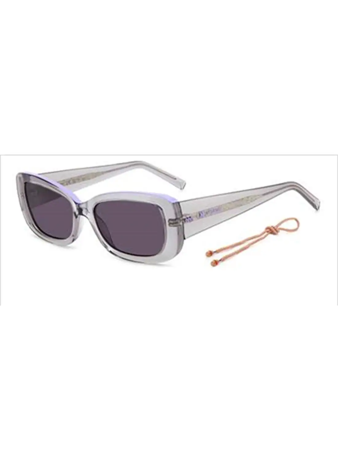 M MISSONI نظارة شمسية مستطيلة للنساء للحماية من الأشعة فوق البنفسجية - Mmi 0152/S Gray 17 - مقاس العدسة: 34.5 ملم